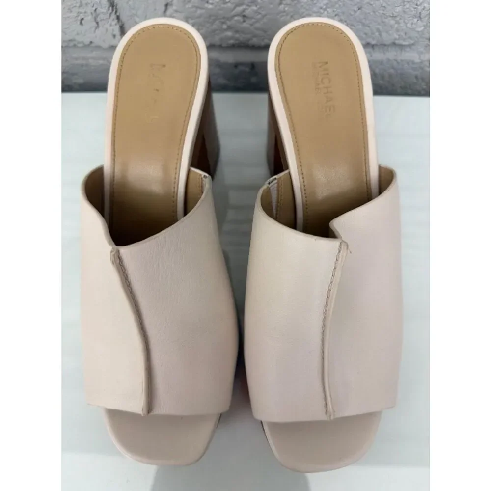 Michael Kors Women’s Aldrich Platform Block Heel Mules Sandals Size 8M